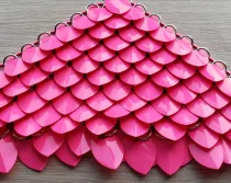 wholesale 500pcs Plastic Hot Pink Dragon Scale,ScaleMaille,Scale Mail Armor,Chainmaille,Mermaid Scale,Scale Maille Supplies
