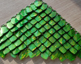 wholesale 500pcs Plastic Holographic Green Dragon Scale,ScaleMaille,Scale Mail Armor,Chainmaille,Mermaid Scale,Scale Maille Supplies