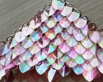 wholesale 500pcs Plastic Iridescent Dragon Scale,ScaleMaille,Scale Mail Armor,Chainmaille,Mermaid Scale,Scale Maille Supplies