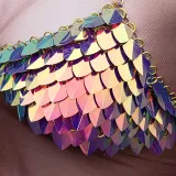 Wholesale  500pcs Large Size Holographic Iridescent Dragon Scale,ScaleMaille,Scale Mail Armor,Chainmail Scales,Mermaid Scale,Scale Maille Supplies