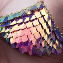 Wholesale  500pcs Large Size Holographic Iridescent Dragon Scale,ScaleMaille,Scale Mail Armor,Chainmail Scales,Mermaid Scale,Scale Maille Supplies