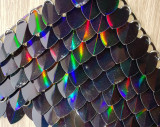 Wholesale  500pcs Large Size Holographic Black Iridescent Dragon Scale,ScaleMaille,Scale Mail Armor,Chainmaille,Mermaid Scale,Scale Maille Supplies