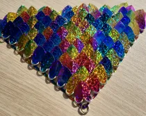 wholesale 500pcs Plastic Rainbow Glitter Dragon Scale,ScaleMaille,Scale Mail Armor,Chainmaille,Mermaid Scale,Scale Maille Supplies