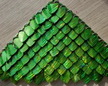 wholesale 500pcs Plastic Holographic Green Dragon Scale,ScaleMaille,Scale Mail Armor,Chainmaille,Mermaid Scale,Scale Maille Supplies