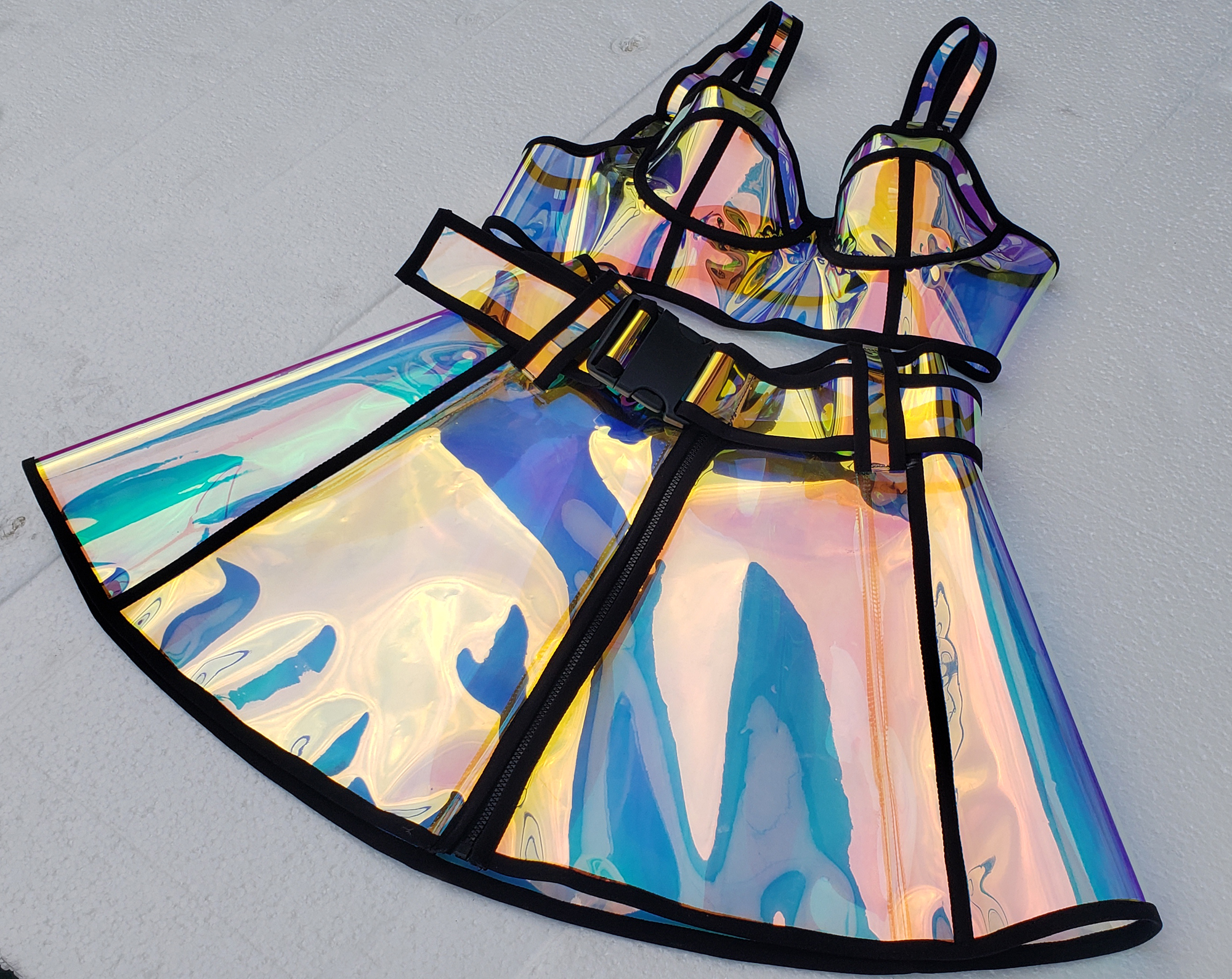 Holographic hotsell plastic skirt