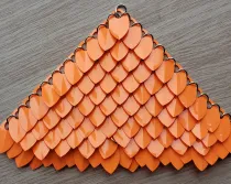 wholesale 500pcs Plastic Orange Dragon Scale,ScaleMaille,Scale Mail Armor,Chainmaille,Mermaid Scale,Scale Maille Supplies
