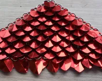wholesale 500pcs Plastic Red Dragon Scale,ScaleMaille,Scale Mail Armor,Chainmaille,Mermaid Scale,Scale Maille Supplies