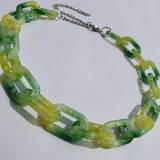 Custom Length Rainbow Choker,Rave Choker, Cuban Link Necklace Acrylic  Chain. Necklace