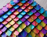 100pcs Large Hologram Rainbow Fux Leather Dragon Scale Handmade Rainbow Holographic ScaleMaille Maille Chainmaille Mermaid Scale