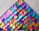 100pcs Large Hologram Rainbow Fux Leather Dragon Scale Handmade Rainbow Holographic ScaleMaille Maille Chainmaille Mermaid Scale