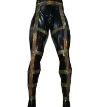 Handmade Custom Men Leggings Harness Women Legs Harness Holographic Harness Circuit Party Harness Music Festival Wear/Burning Man Outfits Rave Outfit