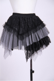Women Lace Gothic Bubble Skirt Punk Zipper skirts