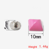 wholesale 500pcs 10mm Pyramid Screwback Studs Rivets  Metal Studs for Punk Style Clothing Accessories DIY Craft Decoration
