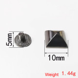 wholesale 500pcs 10mm Pyramid Screwback Studs Rivets  Metal Studs for Punk Style Clothing Accessories DIY Craft Decoration