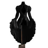 Gothic Victorian Ruffle Sleeve Dress