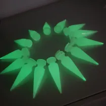 10pcs Glow in the dark Giant Spikes Screwback Cone Studs Rivets  Metal Tree Spikes Studs for Punk Style Clothing Accessories DIY Craft Decoration