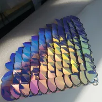 Wholesale 500pcs Plastic Iridescent Dragon Scale,ScaleMaille,Scale Mail Armor,Chainmaille,Mermaid Scale,Scale Maille Supplies