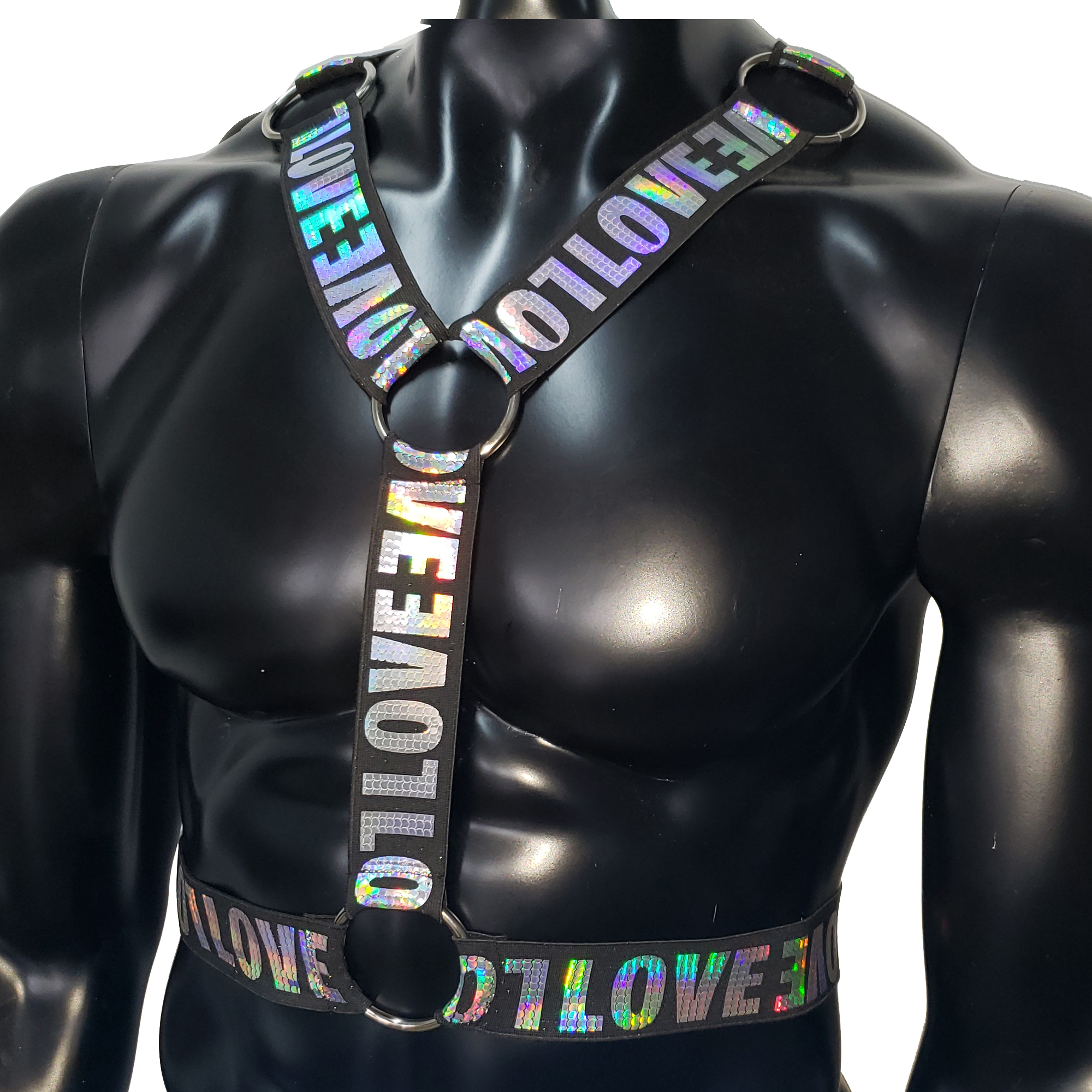 Rhinestone Body Chain Men Chest Harness,Gay Outfit, LGBT Pride, Gay Pride,  Gay Harness Clubwear,Circuit Party Harness