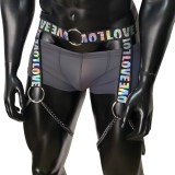 Holographic Rainbow Love Elastic Men Harness,Gay outfit, LGBT pride, gay pride, men body harness, gay Harness, gay clubwear. Circuit Party Harness