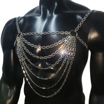 Rhinestone Body Chain Men Chest Harness,Gay Outfit, LGBT Pride, Gay Pride, Gay Harness Clubwear,Circuit Party Harness