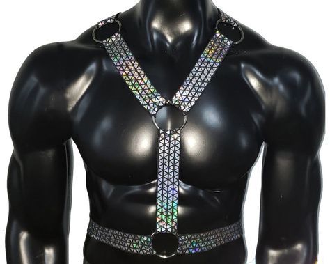 Rhinestone Body Chain Men Chest Harness,Gay Outfit, LGBT Pride