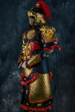 Golden Armour Costume Stage Show Performance