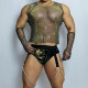 Sexy Rhinestones Net Two Piece Sets Circuit Party Tops Men Pole Dance Costume Nightclub  Rave Clothing Singer Dancer Stage Outfit