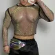 Sexy Rhinestones Net Circuit Party Tops Men Pole Dance Costume Nightclub  Rave Clothing Singer Dancer Stage Outfit