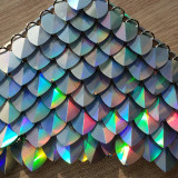 Wholesale  500pcs Large Size Holographic Rainbow Dragon Scale,ScaleMaille,Scale Mail Armor,Chainmaille,Mermaid Scale,Scale Maille Supplies