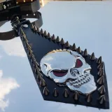 Large Skull Punk Tie Collar, Cosplay Student Necktie, PVC Gothic Rock Heavy Metal Punk Necktie,Spike Necktie,Stud Necktie,Halloween Necktie Gift