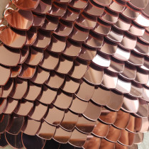 Wholesale 500pcs Plastic Acrylic Mirror Rose Gold Dragon Scales,Scale Maille Bulk Supplies,ScaleMaille,Scale Mail Armor,Chainmaille,Mermaid Scale