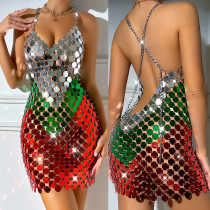 Handmade Sexy Mirror Acrylic Dress,Chainmail Dress,Club Party Dress, Festival Dress,Rave Burning man Outfits