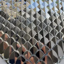 Wholesale 500pcs Large Mirror Silver Aluminum Dragon Scales ,3D Scalemail Scales Bulk and Chainmaille Scalemaille, Dragon Armor Cosplay High Quality