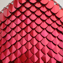 Wholesale 500pcs Red Large Anodized Aluminum Dragon Scales ,3D Scalemail Scales Bulk and Chainmaille Scalemaille, Dragon Armor Cosplay High Quality