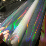 Holographic Transparent Soft PVC Vinyl  Fabric,Iridescent Rainbow Fabric,Hologram Holographic Fabric