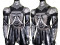 Silver LGBT Pride Scalemail Men Chest Harness Armor,Gay Outfit,Halloween Costumes,Strip Show ,Burning Man Festival Outfits Costumes