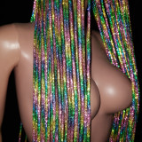 18 Colors Long Diamond Wig,Rhinestone Wig,Festival Wig,Rave Wig,Drag Queen Wig