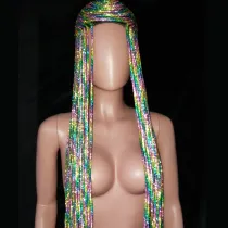 18 Colors Long Diamond Wig,Rhinestone Wig,Festival Wig,Rave Wig,Drag Queen Wig