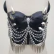 Plus Size Spiked Studded Bustier Corset Top,Gothic Punk Rock Signer Performance Clothing,Burning Man Festival Costumes,Sexy Biker