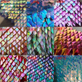 Iridescent Scalemail Choker Necklace Collar,Armor Jewelry,Festival Jewelry,Halloween   Jewelry