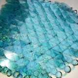 wholesale 500pcs Large Size Plastic transparent Glitter Teal Dragon Scale,ScaleMaille,Scale Mail Armor,Chainmaille,Mermaid Scale,Scale Maille Supplies