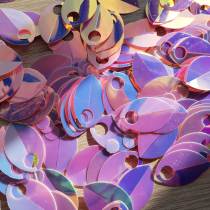 Wholesale 500pcs Lage Size Plastic Iridescent Pink Dragon Scale,ScaleMaille,Scale Mail Armor,Chainmaille,Mermaid Scale,Scale Maille Supplies