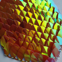 wholesale 500pcs Large Size Plastic Iridescent Dragon Scale,ScaleMaille,Scale Mail Armor,Chainmaille,Mermaid Scale,Scale Maille Supplies
