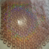 wholesale 500pcs Large Size Plastic transparent Glitter Pink Dragon Scale,ScaleMaille,Scale Mail Armor,Chainmaille,Mermaid Scale,Scale Maille Supplies