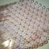 wholesale 500pcs Large Size Plastic transparent Glitter Pink Dragon Scale,ScaleMaille,Scale Mail Armor,Chainmaille,Mermaid Scale,Scale Maille Supplies