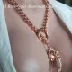 Rose Gold Erectable Penis Rope Slip Chain Necklace Gag Gift, Naughty Bachelorette Feminist Jewelry
