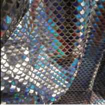 Newest Arrival Unique 10 yards Black Holographic Sequin Mermaid 2 Way Stretch Fabric,Iridescent Rainbow Fabric,Hologram Holographic Fabric by the yard