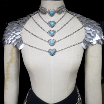 Scalemail Chainmail Harness Shoulder Pauldrons Pieces Vintage Heart Scalemaille Armor