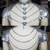 Scalemail Chainmail Harness Shoulder Pauldrons Pieces Vintage Heart Scalemaille Armor