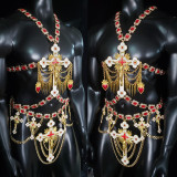 Luxury Vintage Giant Crucifix Cross Men Chest Harness,Gay Outfit, LGBT Pride, Body Harness ,Carnival Burning Man Costumes,Circuit Party Outfits